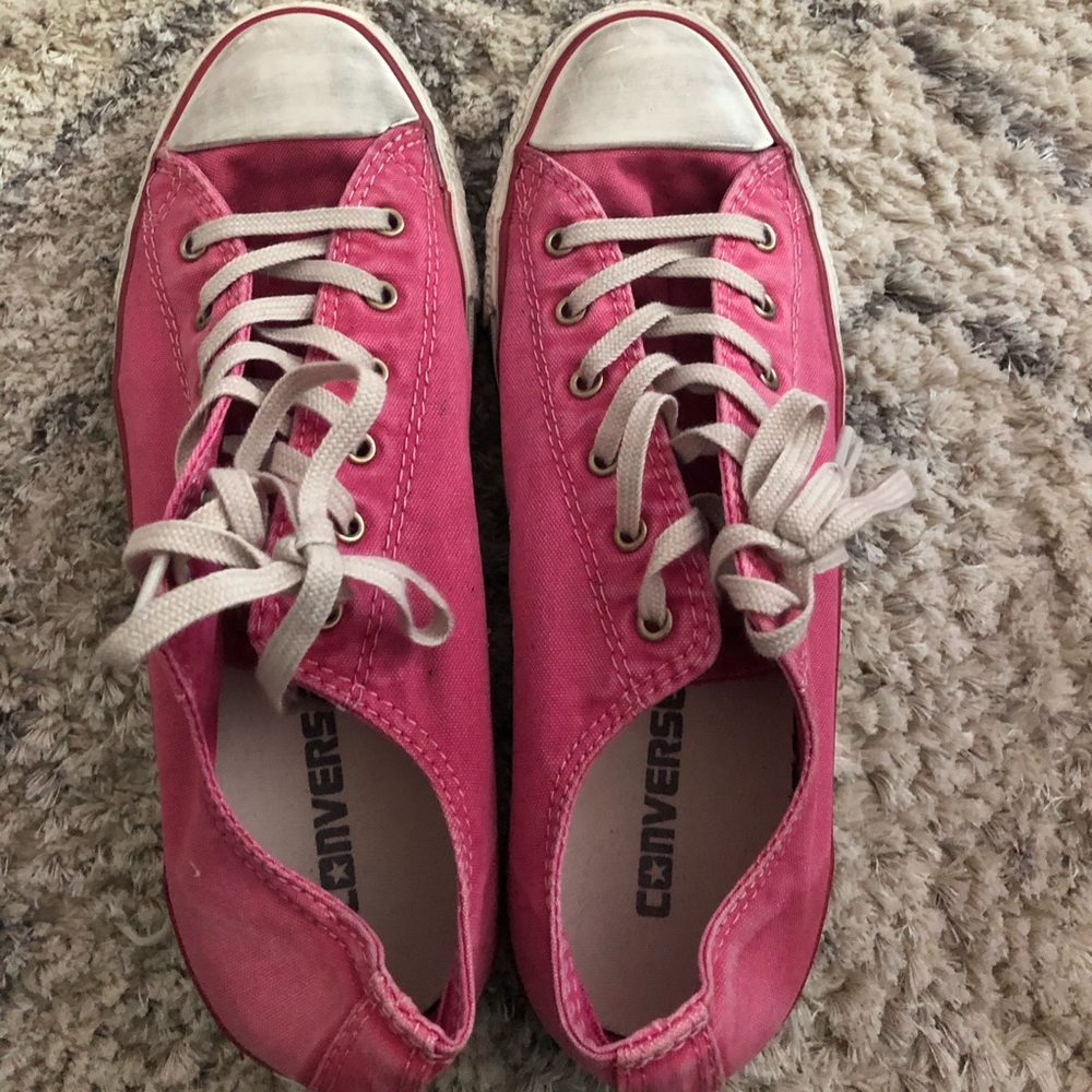 Pink converse sneakers